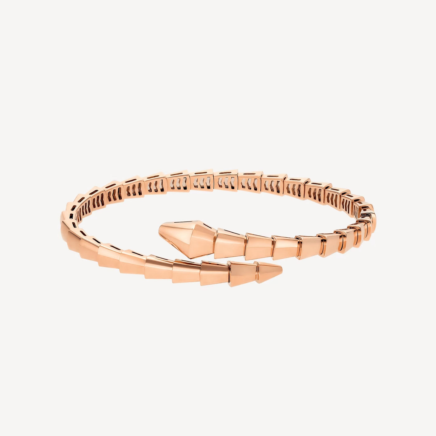 Fleuron Paris Bracelet - 18K Rose Gold Plated Serpenti bangle with coiled snake-inspired design, ideal for refined, contemporary looks.