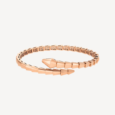 Fleuron Paris Bracelet - 18K Rose Gold Plated Serpenti bangle with coiled snake-inspired design, ideal for refined, contemporary looks.